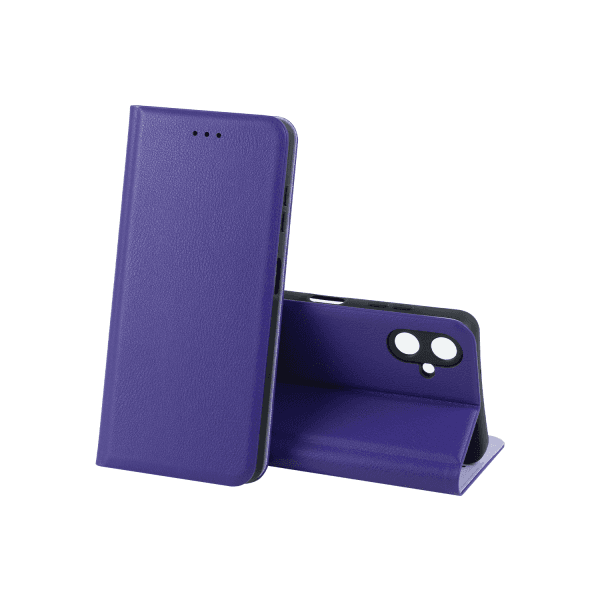 Книжка LEATHER для Samsung A06 фіолетова