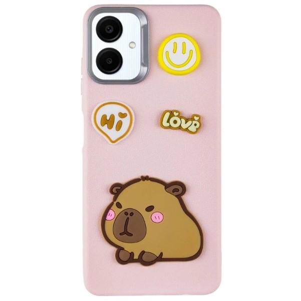 Чохол Leather Toys для Samsung A06 (Capybara / Pink)