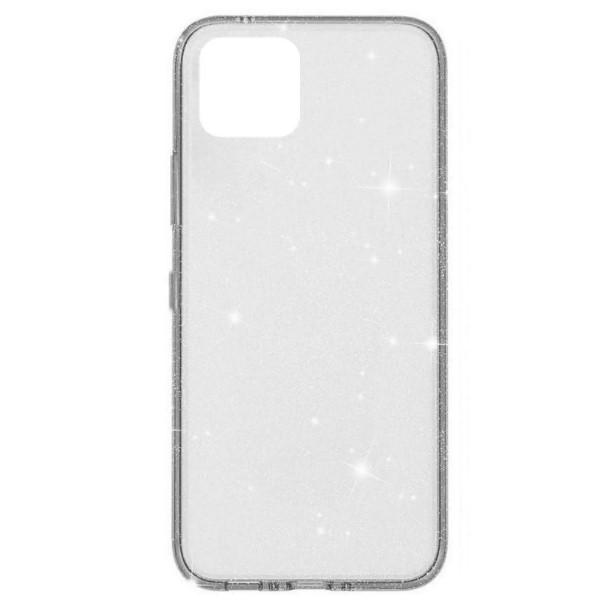 Чохол Molan Cano Glossy Jelly для Samsung A07  прозора з блискітками