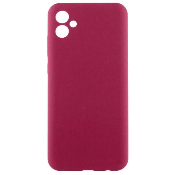 Чохол Silicone Cover Full Camera для Samsung A07 Бордовий