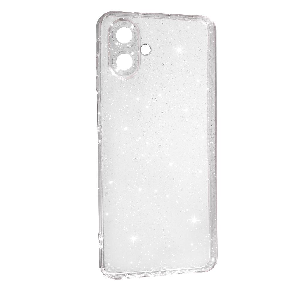 Накладка Molan Cano Glossy Jelly для Samsung A07 прозора з блискітками