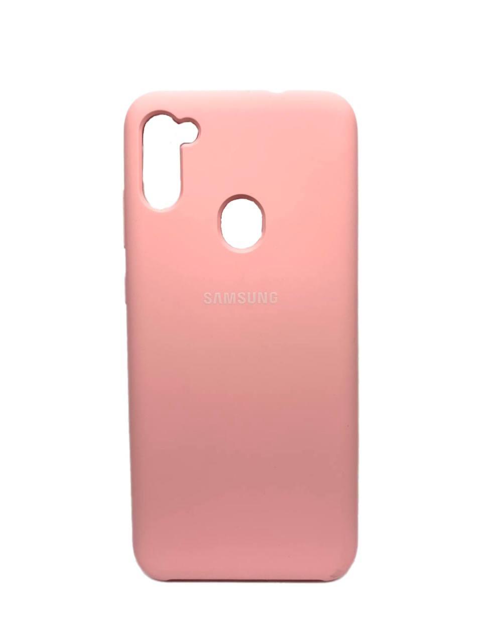 Silicone Case AAA для Samsung A11/M11 Light pink