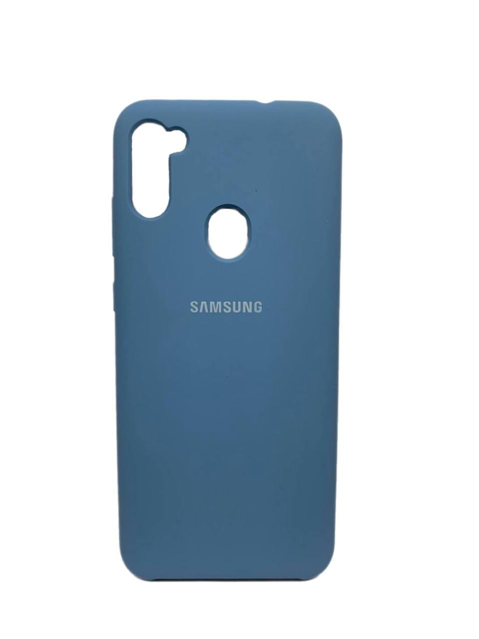 Silicone Case AAA для Samsung A11/M11 Denim blue