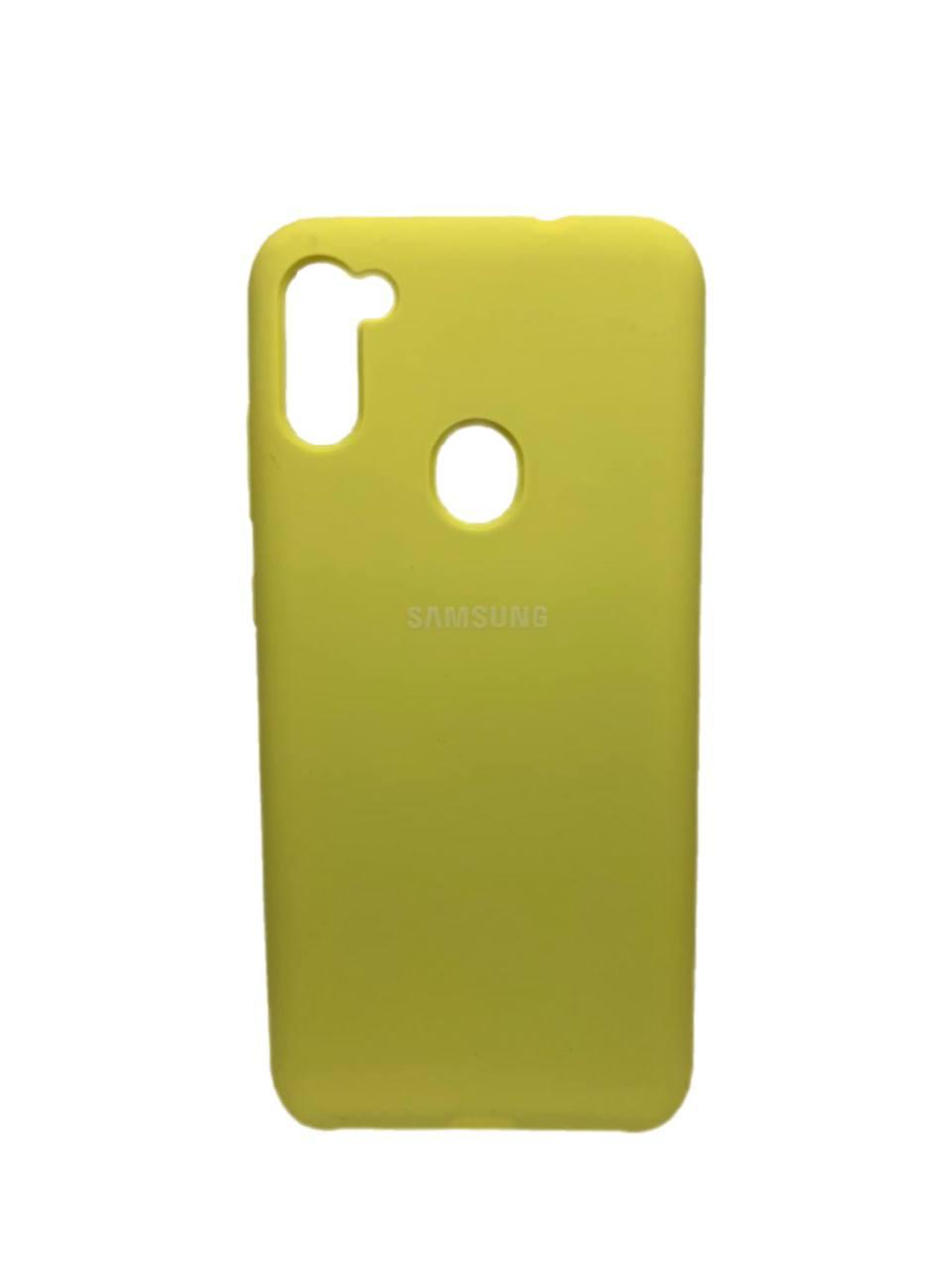 Silicone Case AAA для Samsung A11/M11 Brilliant yellow