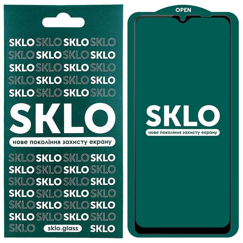 Захисне скло SKLO 5D для Samsung A12/M12/A02/A03s/A03 Core чорна рамка