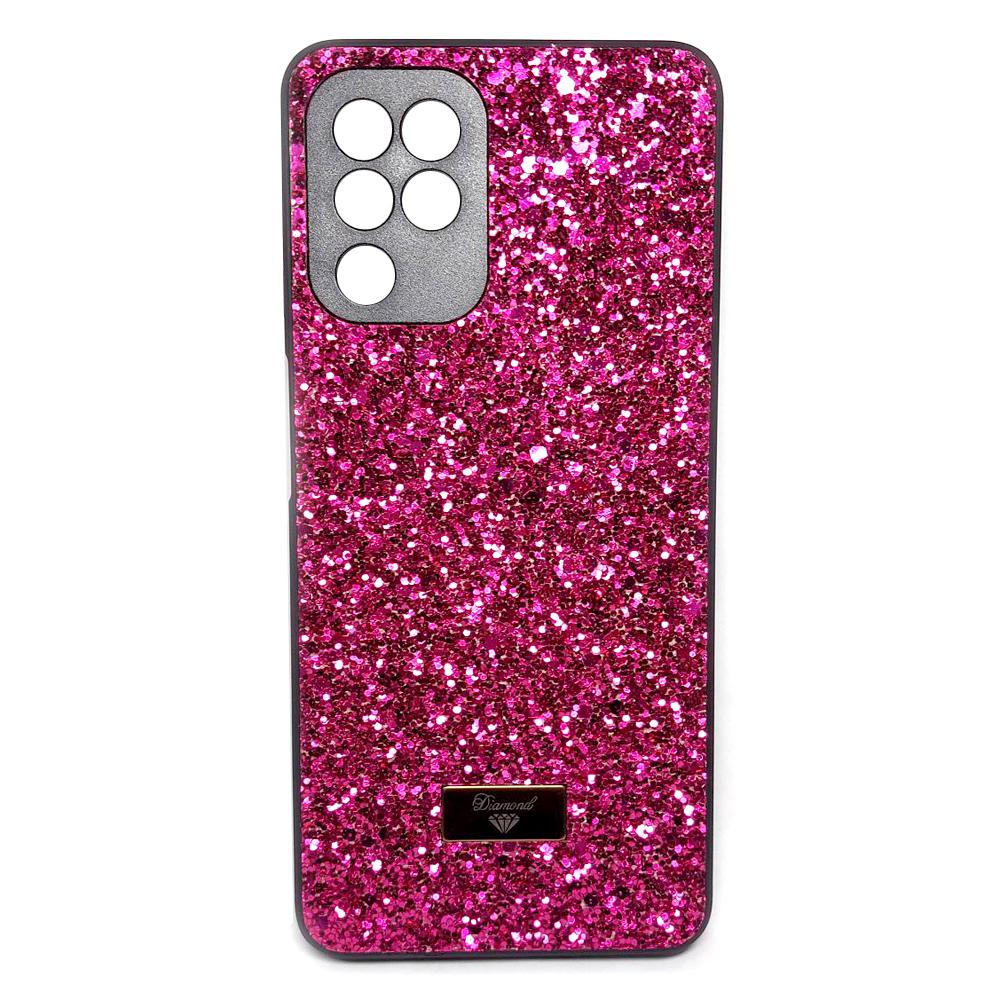 Накладка Bling Grainy Diamond Separate Camera для Samsung A12/M12 (Малинова)