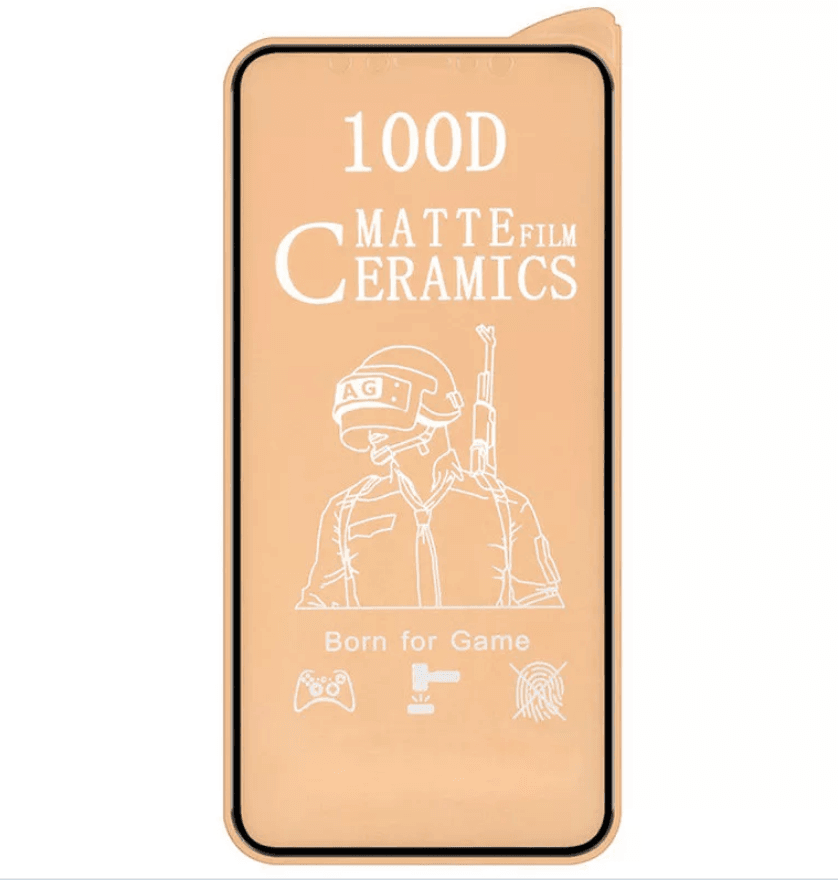 Гнучке скло Ceramic MATT для Samsung A12/A03s/A02/M12/A03 матове з чорною рамкою