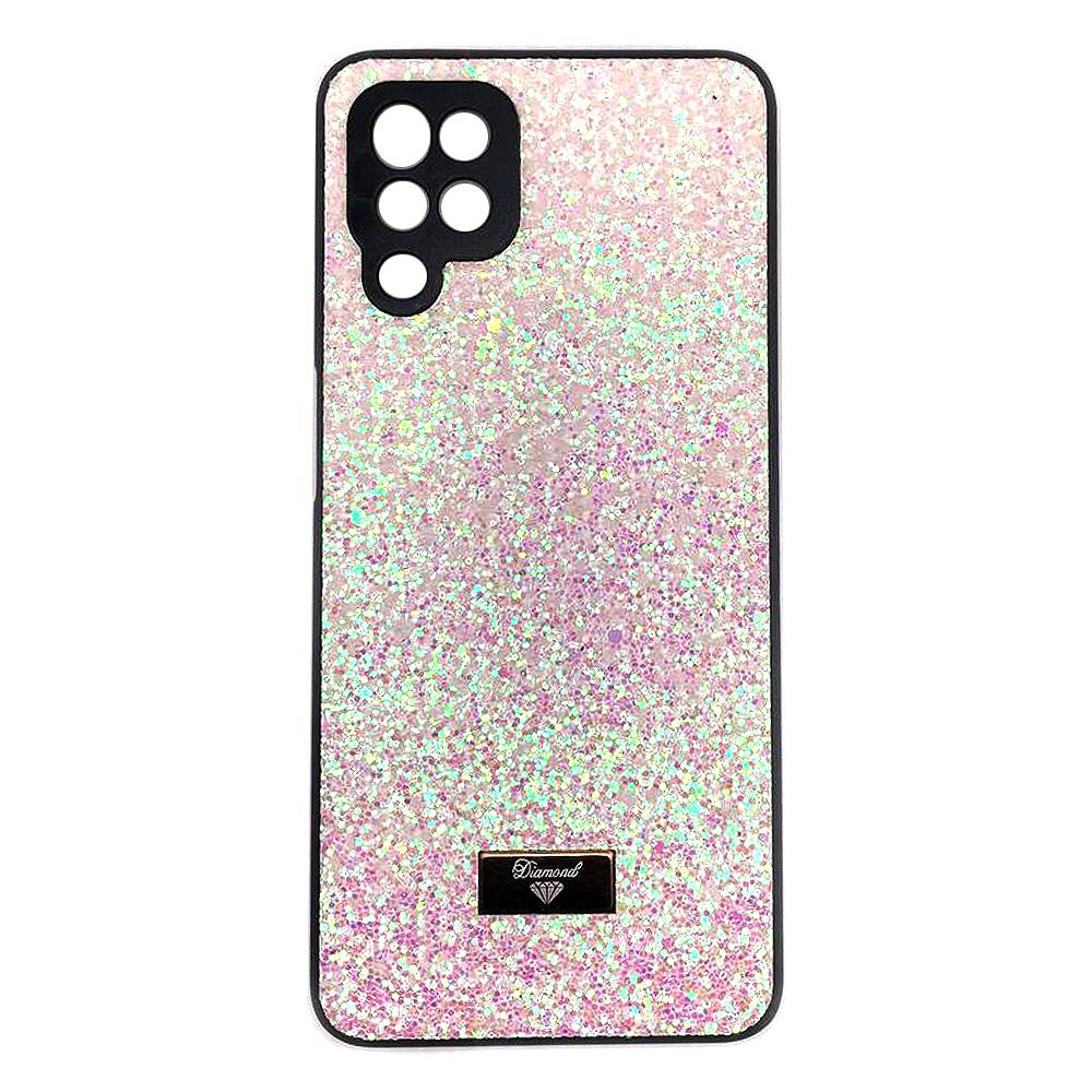 Накладка Bling Grainy Diamond Separate Camera для Samsung A12/M12 (Рожева)