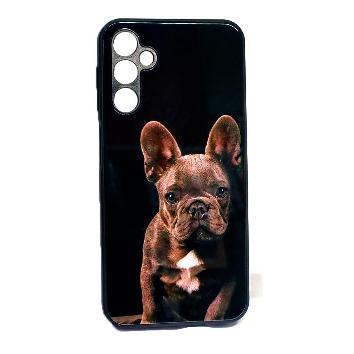 Накладка Marble Clouds для Samsung A14 Dogs (скляний)