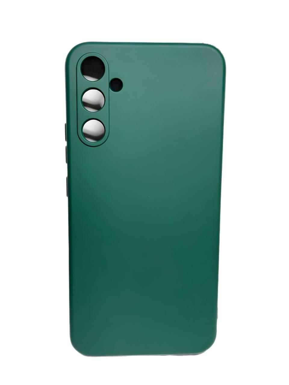 Silicone Cover Full Camera without Logo (A) для Samsung A34 (Dark green)