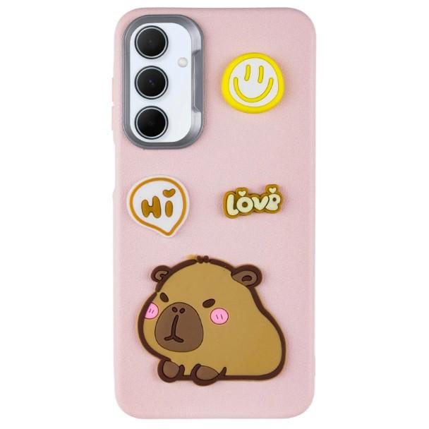 Чохол Leather Toys для Samsung A35  (Capybara / Pink)