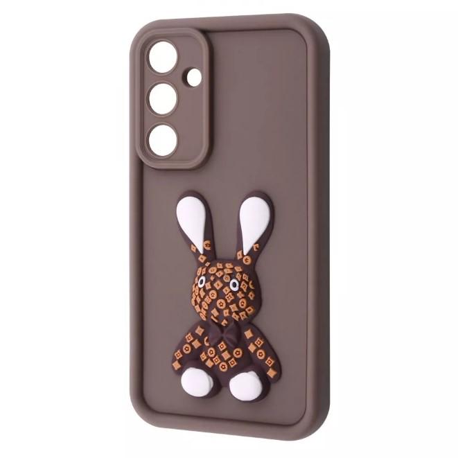 Чохол Pretty Toys для Samsung S21 FE(Brown/rabbit)