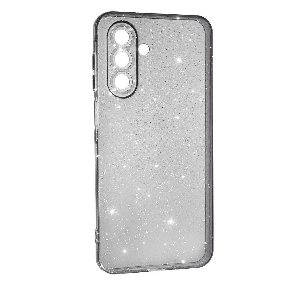 Накладка Molan Cano Glossy Jelly для Samsung A36 5G  чорна з блискітками