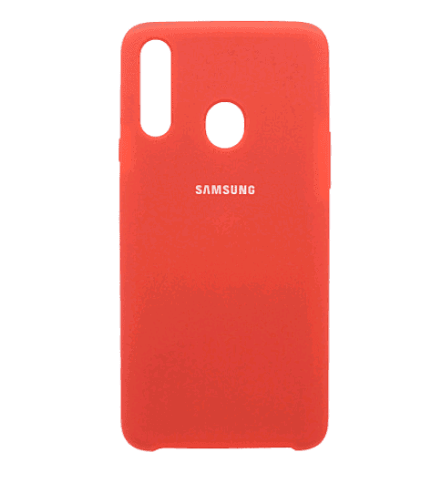 Silicone Case для Samsung A20s  (Red)