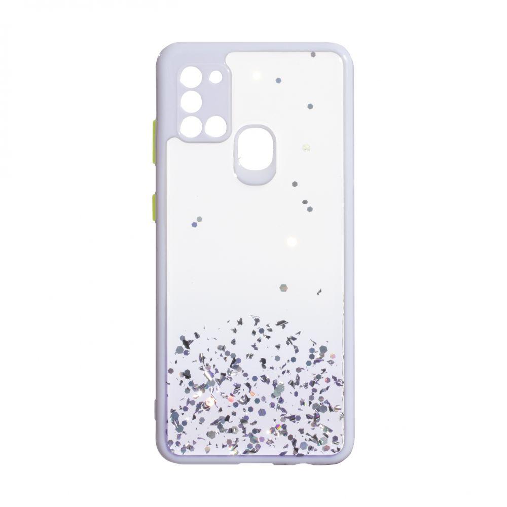 Накладка Glitter Bling Sequins для Samsung A21s бузкова