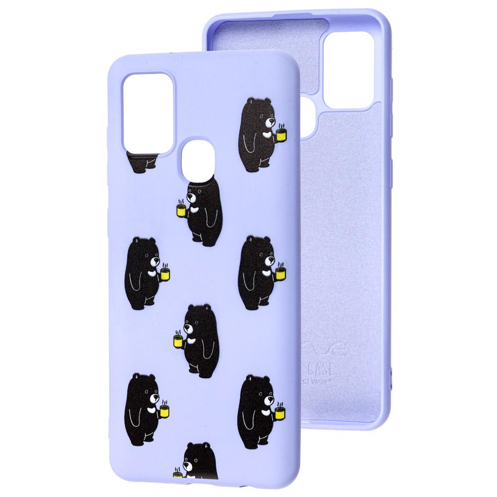 WAVE Fancy для Samsung A21s (bears with tea/light purple)