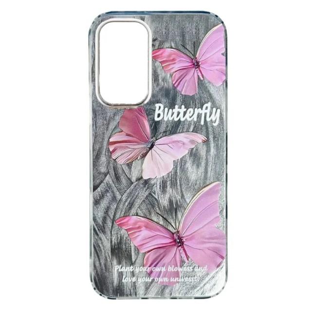Накладка Nacre Print для Samsung A22 4G / M22 / M32 Butterfly