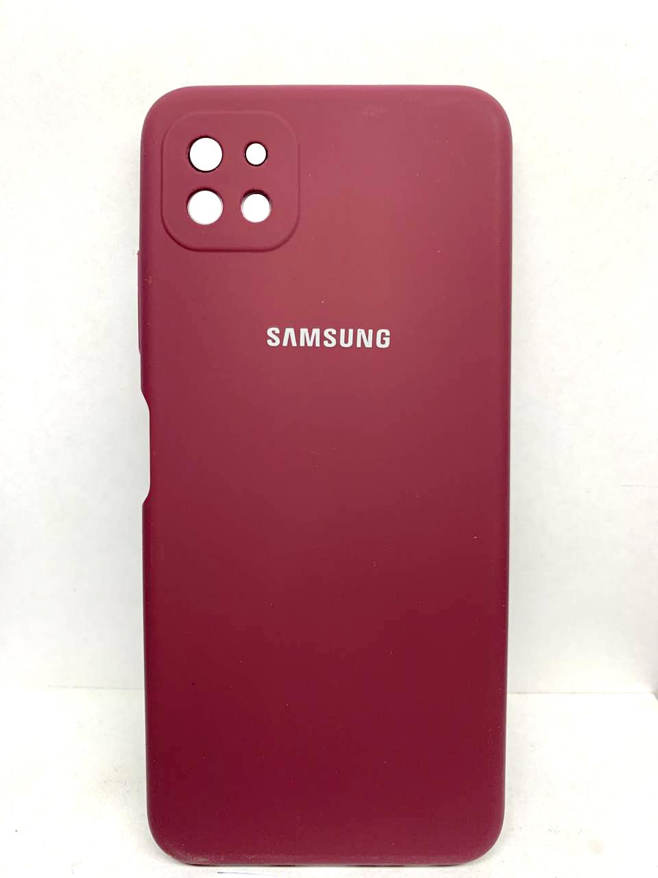 Silicone Cover Full Camera (AAA) для Samsung A22 5G (Marsala)