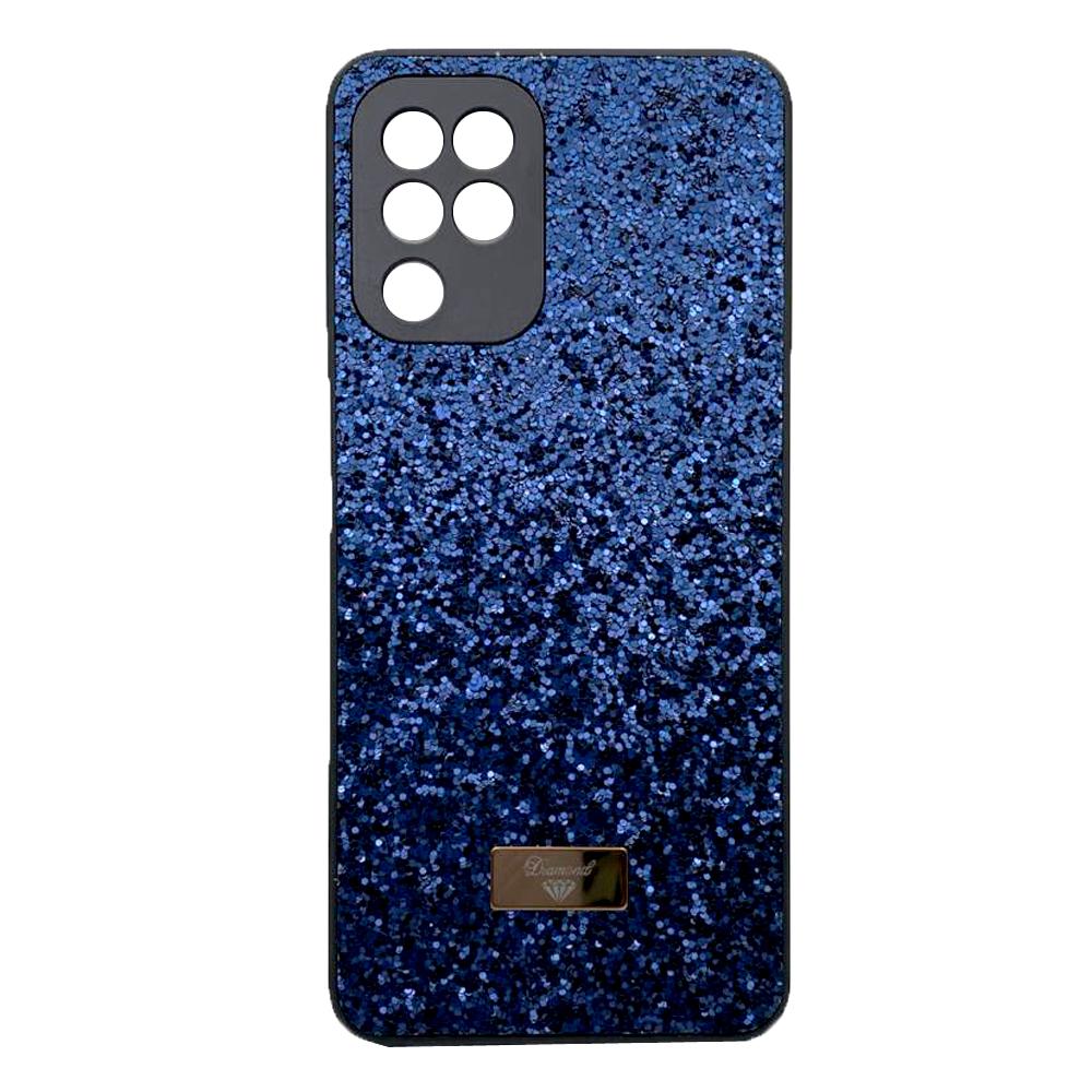 Накладка Bling Grainy Diamond Separate Camera для Samsung A22/M22/M32 (Синя)