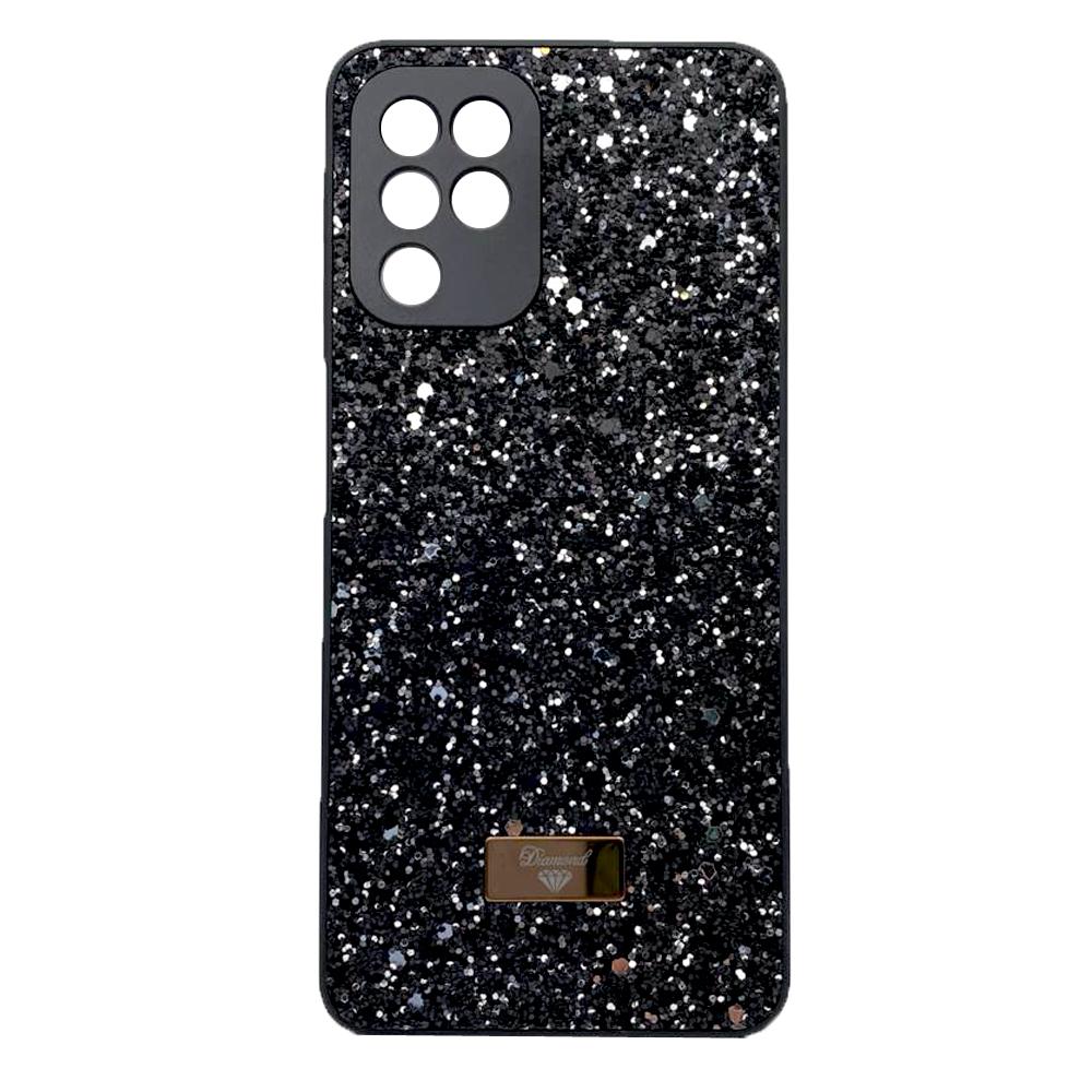 Накладка Bling Grainy Diamond Separate Camera для Samsung A12/M12 (Чорна)