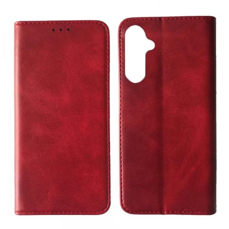 Книжка Black TPU Magnet для Samsung A24 4G червона