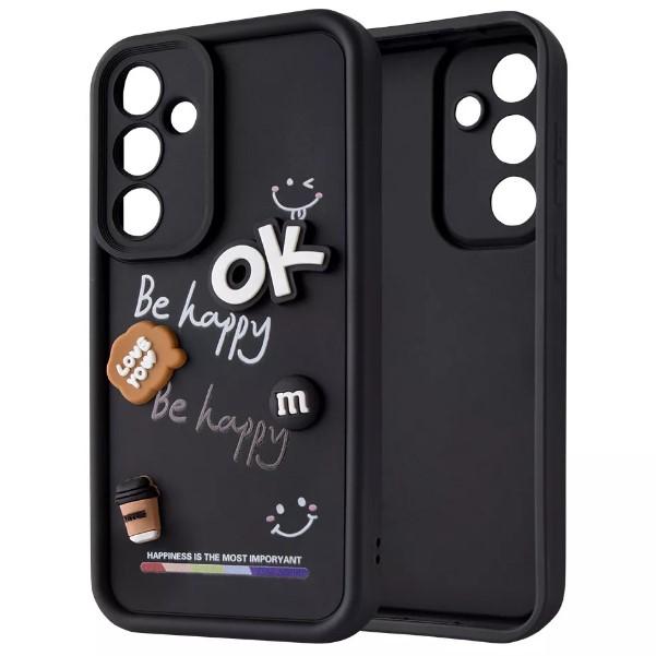 Чохол Pretty Toys для Samsung A35 (Black/Be happy)