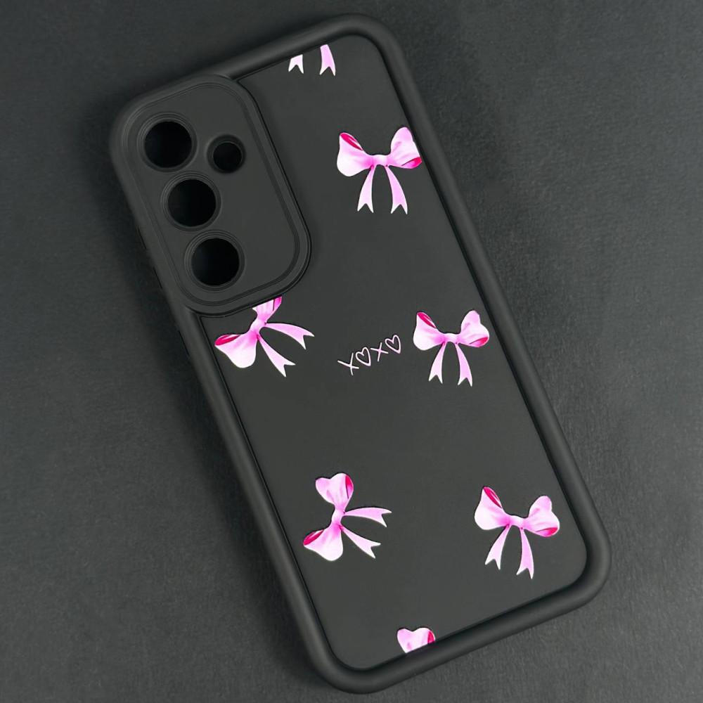 Накладка Shock Sides Resistant для Samsung A26 чорна з бантиками