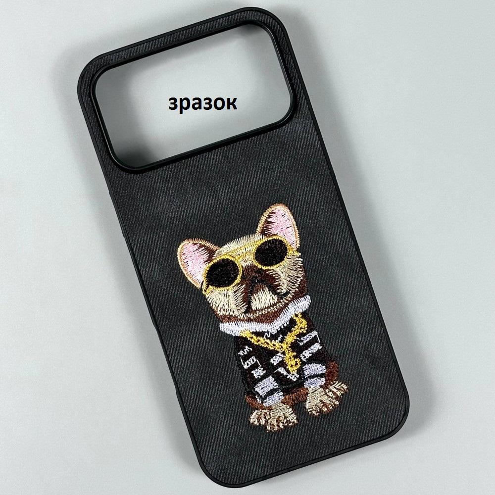 Накладка Teddy Bear Embroidered для Samsung A27 пес чорний