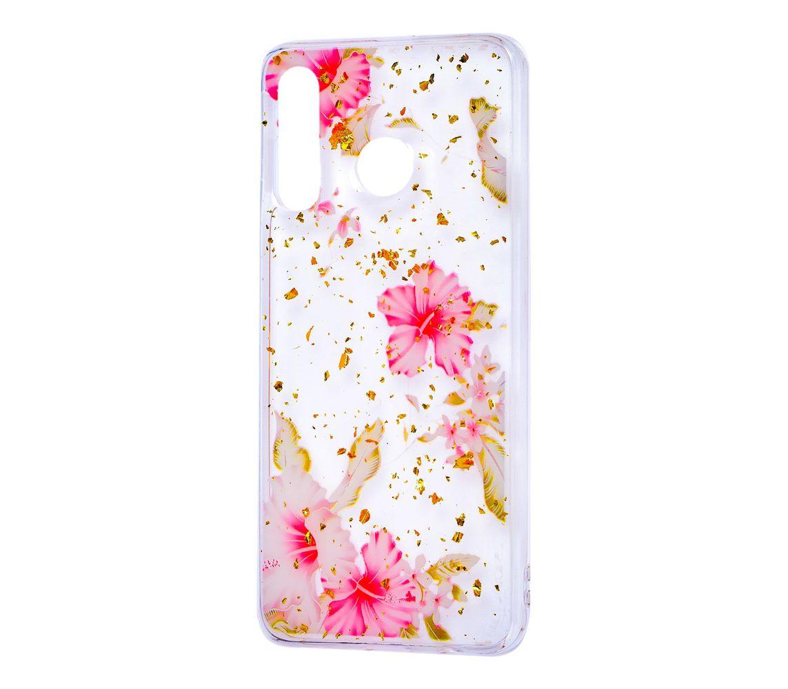 Накладка Beauty Flowers Confetti дляSamsung M20 (M205F) Рожеві квіти