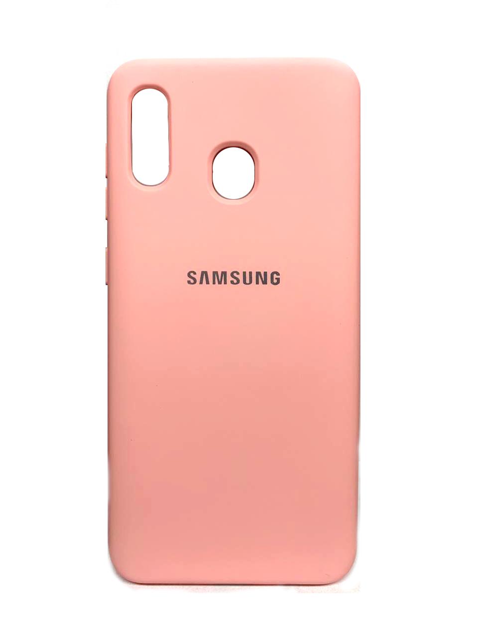 Silicone Cover Full Protective для Samsung A20 / A30 (Pink)