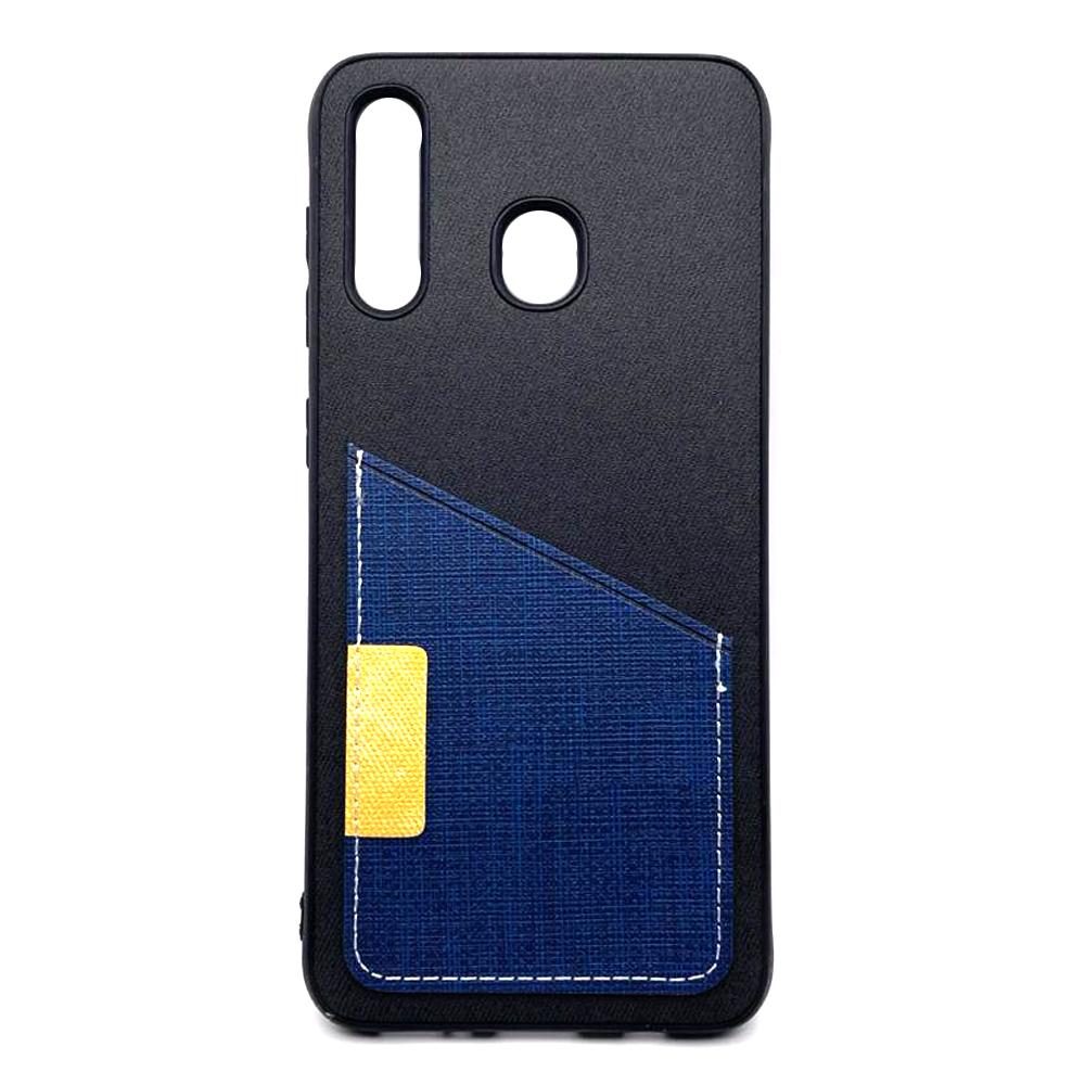 Накладка Card Pocket для Xiaomi Redmi 7 чорна з синім