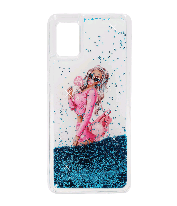 Накладка Fluid Painted для Samsung A41 "Дівчина з цукеркою"