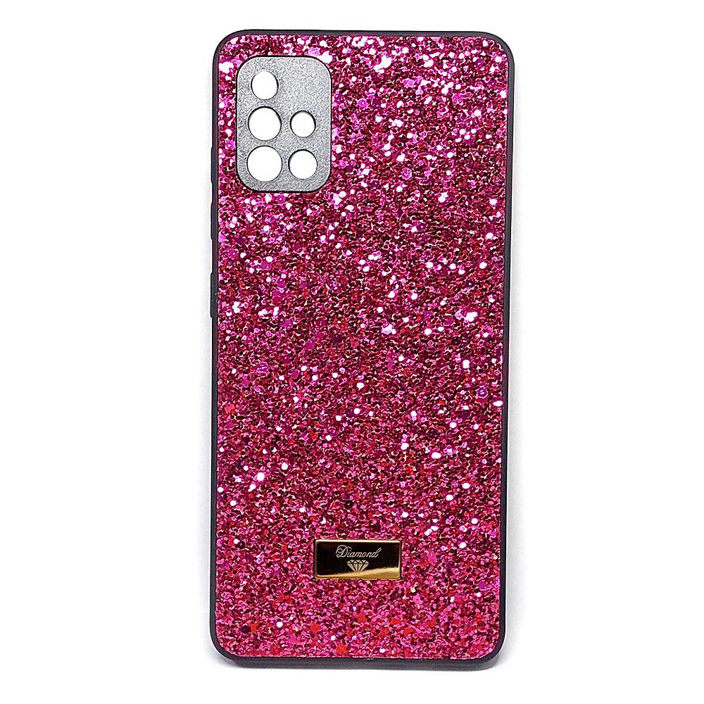 Накладка Bling Grainy Diamond Separate Camera для Samsung A31 (Малинова)