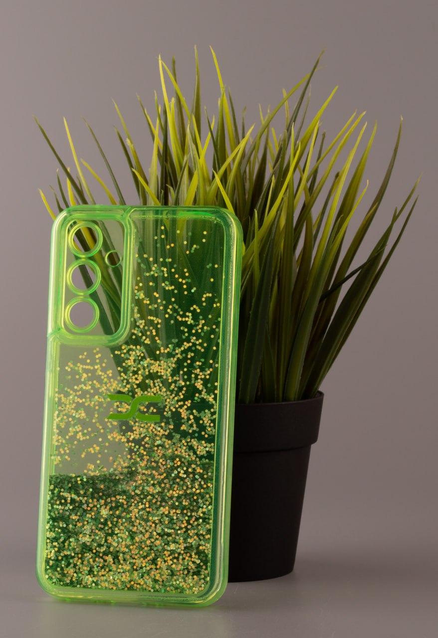 Накладка Fluid Painted для Samsung A54 зелений (переливається)