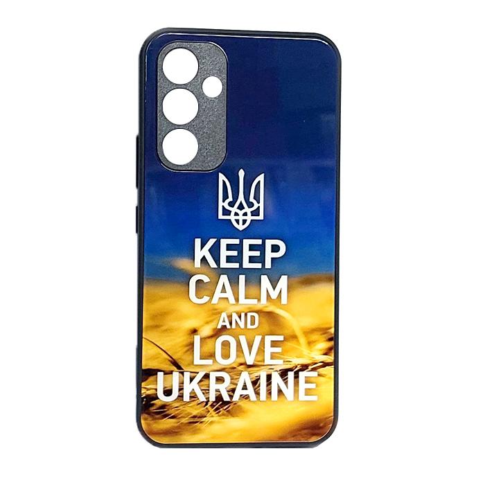 Накладка Marble Clouds для Samsung A34 KEEP CALM (скляний)