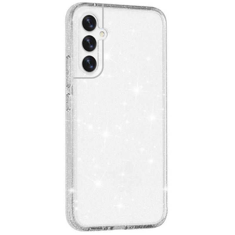 Накладка Molan Cano Glossy Jelly для Samsung A05s / M14  прозора з блискітками