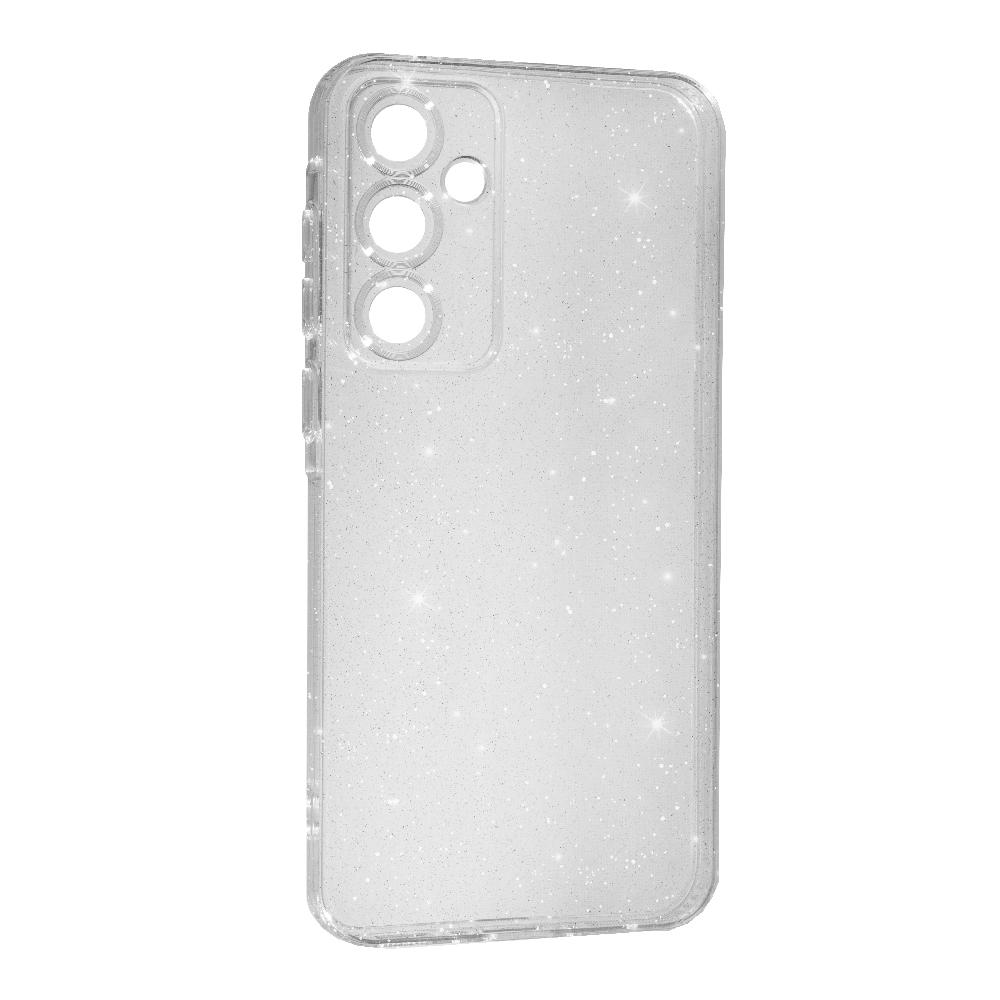 Накладка Molan Cano Glossy Jelly для Samsung A35 прозора з блискітками