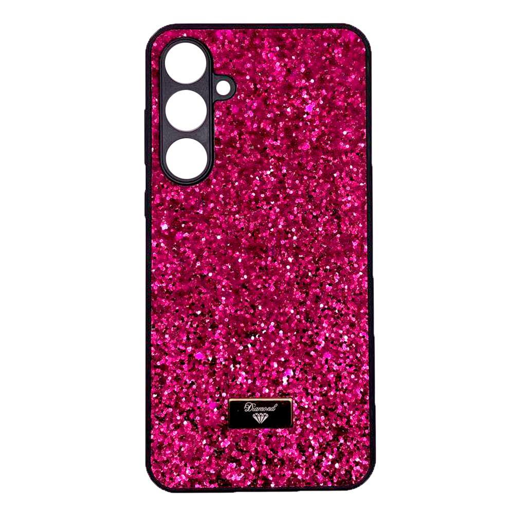 Накладка Bling Grainy Diamond Separate Camera для Samsung A34 (Малинова)