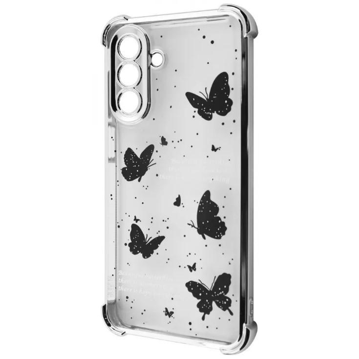 Чохол WAVE Winkie для Samsung A36/A56  silver/butterfly