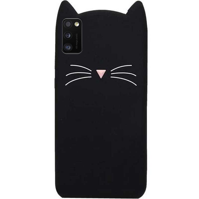 Накладка 3D Cat для Samsung A41 чорна