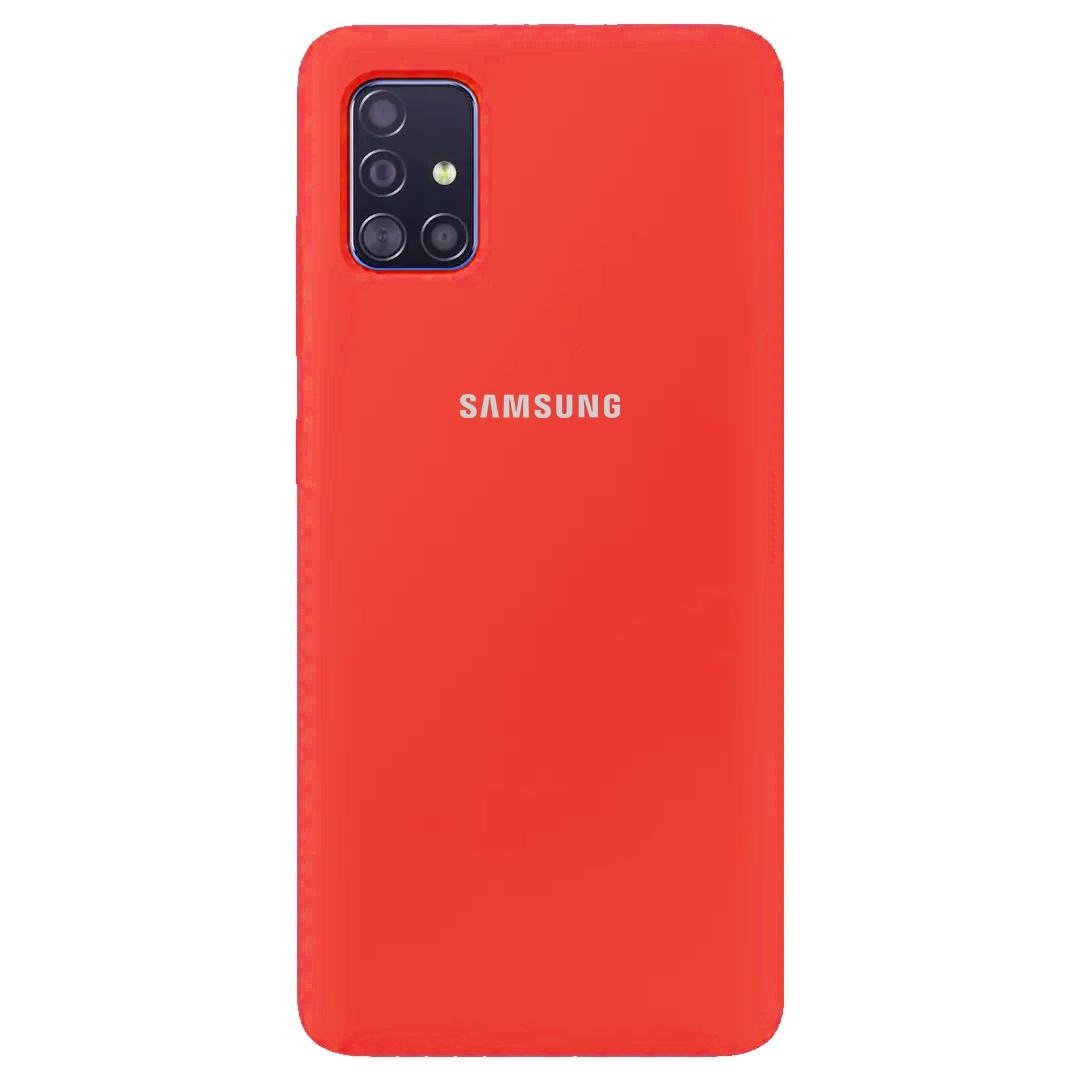 Накладка Silicone Cover Full Protective для Samsung A51 червона