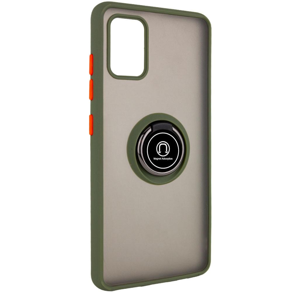 Чохол Deen ColorEdgingRing для Samsung A51 оливковий