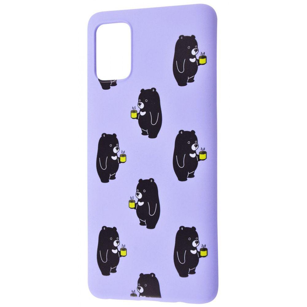 WAVE Fancy для Samsung M51 (bears with tea/light purple)