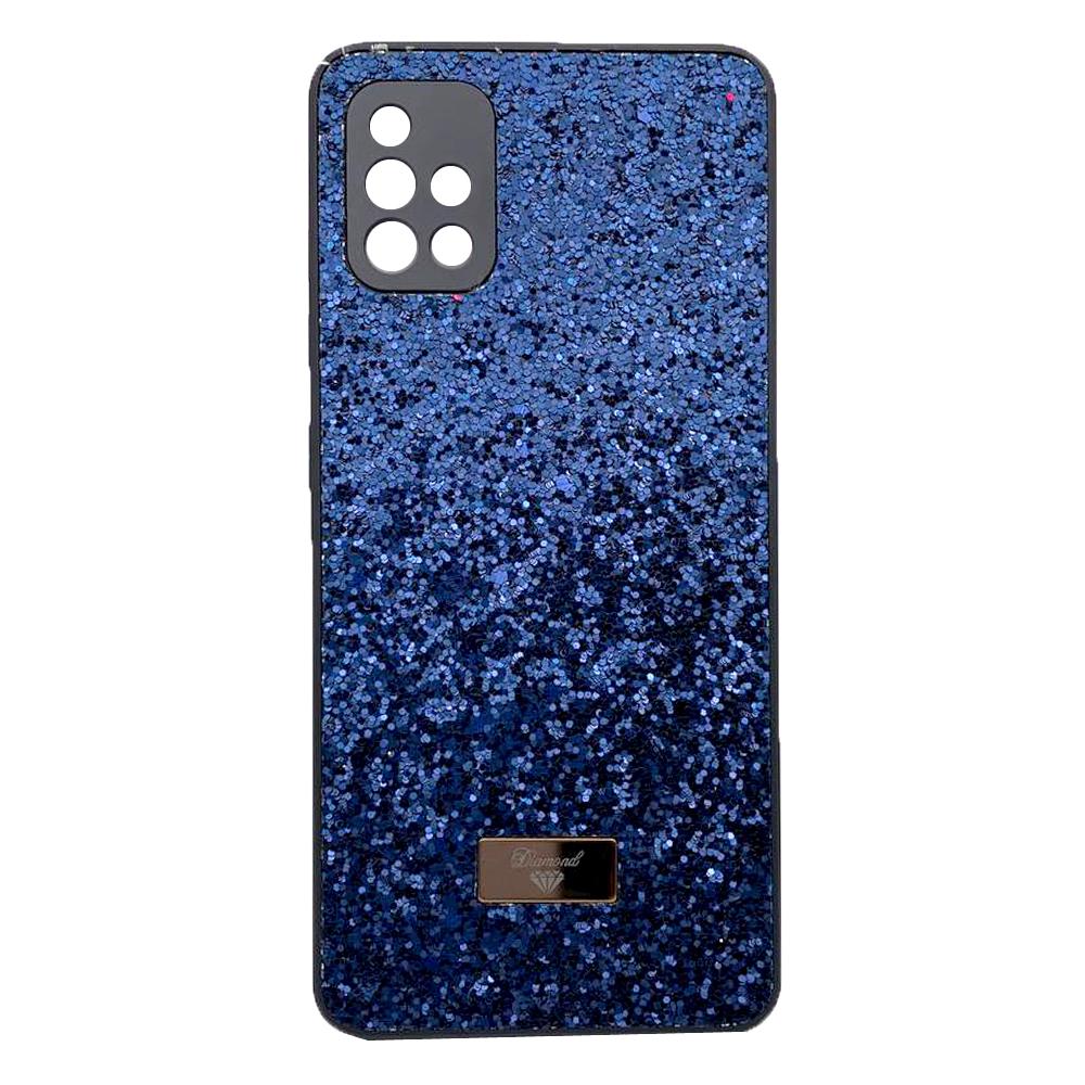 Накладка Bling Grainy Diamond Separate Camera для Samsung A51 (Синя)