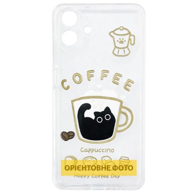 Чохол TPU Clear Joy для Samsung Galaxy A56/A36 (Coffe)