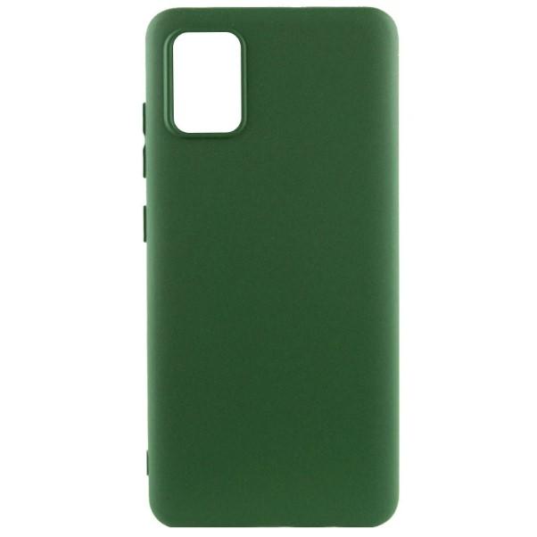 Silicone Cover Full without Logo (A) для Samsung A71 (Virid)