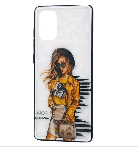 Накладка Ladies для Samsung A02s/M02s "Girl yellow"