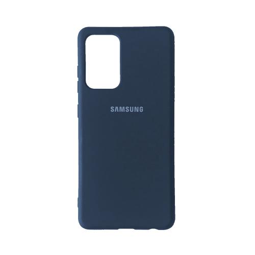 Silicone Cover Full Protective (A) для Samsung A72 (Navy Blue)