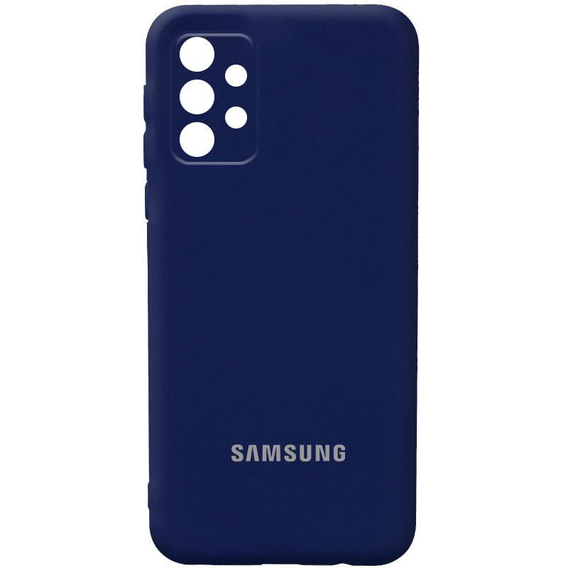 Silicone Cover Full Camera (AA) для Samsung A73 (Midnight blue)