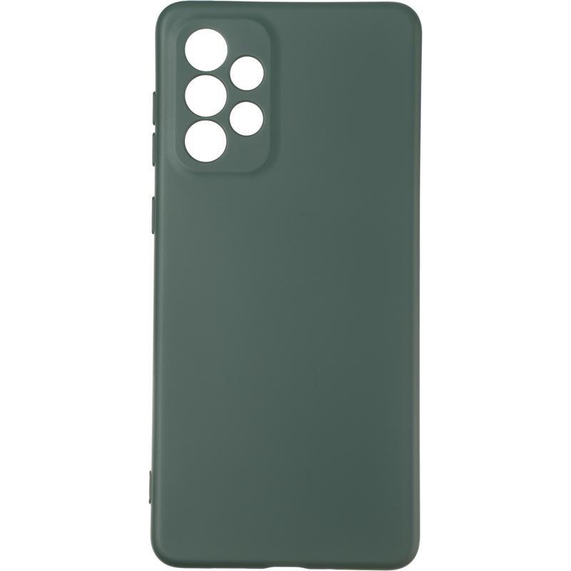 Silicone Cover Full Camera without Logo (A) для Samsung A73  (Dark green)